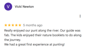 Traditional Punting Company Punting with Kids Review