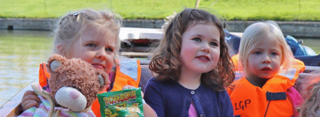 Wearing lifejackets whilst punting with kids