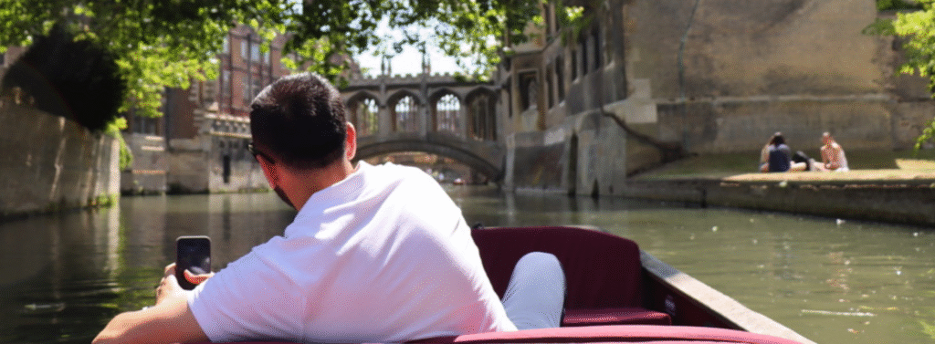 sumer punting in Cambridge